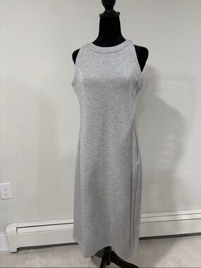 SPANX Airessentials Sleeveless Light Grey Midi Dress